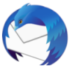 Logo de thunderbird. Un oiseau bleu qui apporte une lettre dans son bec.