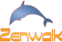 Logo de Zenwalk. Un dauphin bleu.